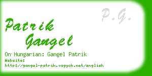 patrik gangel business card